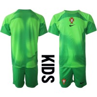 Dječji Nogometni Dres Portugal Golmanski Domaci SP 2022 Kratak Rukav (+ Kratke hlače)